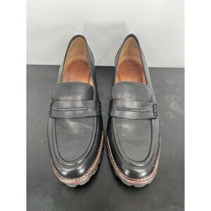 Womens MADEWELL The Corinne Black Lugsole Loafers, Size 8.5